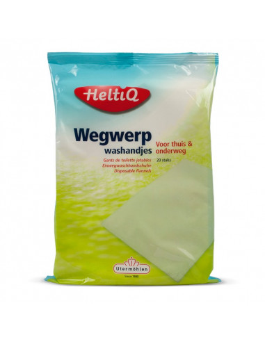 HeltiQ Wegwerp Washandjes 20 stuks | Snel en Voordelig bestellen bij  EHBO-Centrum.nl | Snelle Verzending | 14 dagen bedenktijd