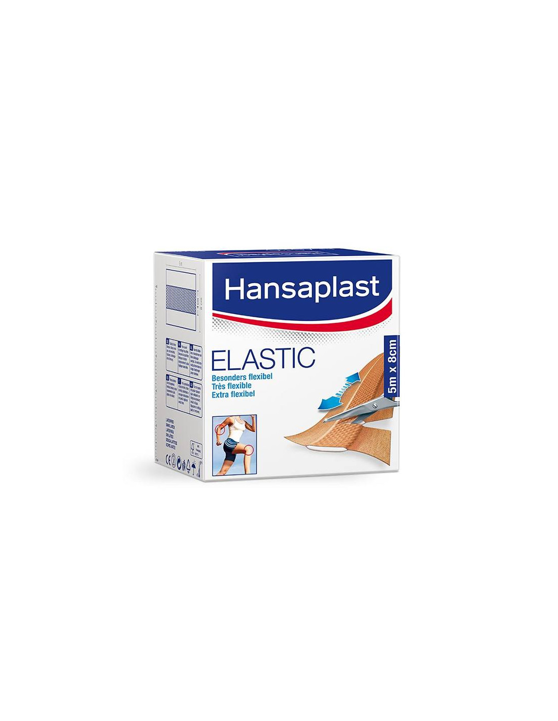 Hansaplast Pleister rol Elastisch textiel 5 m x 8 cm | Snel en Voordelig  bestellen bij EHBO-Centrum.nl | Snelle Verzending | 14 dagen bedenktijd